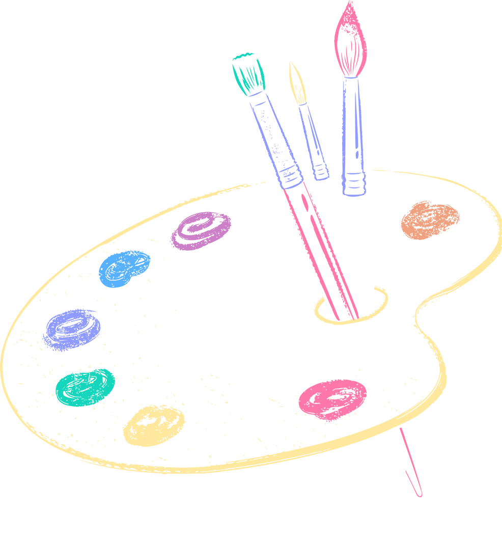 Paint Palette and Brushes
